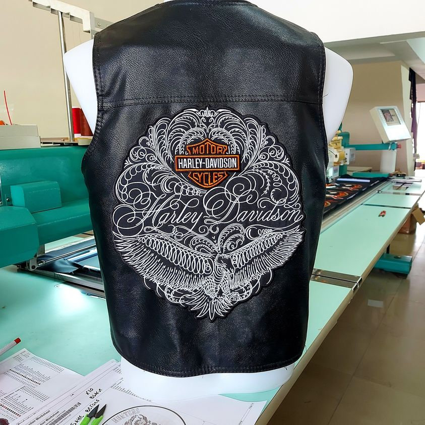 HARLEY VINTAGE | Großer Rücken Aufnäher | für custom Biker Weste