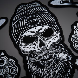 DOUBLE GUN Large Back Patch for Custom Biker Vest - Etsy