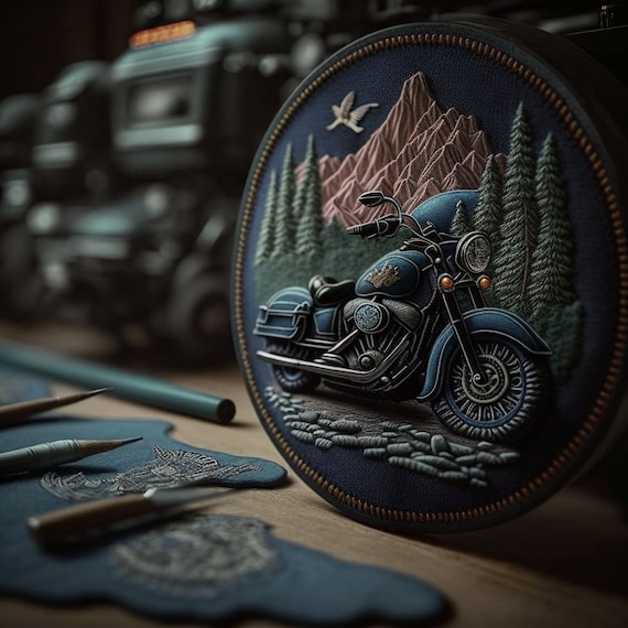 Motorcycle Vest Patch Biker Slogan Words Embroidered Cloth Patch - Iron On Or Sew On For Jackets, Vests, Bags (2000s Style) Embroidered Iron On Patch, Words Slogan Cloth Badge For Vest - Foto 10