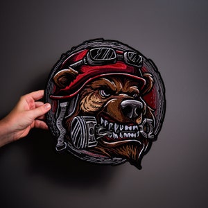 ENGINE BEAR large back patch