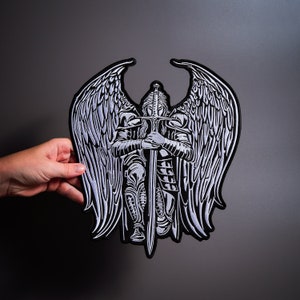 ANGEL KNIGHT large back patch for custom biker vest