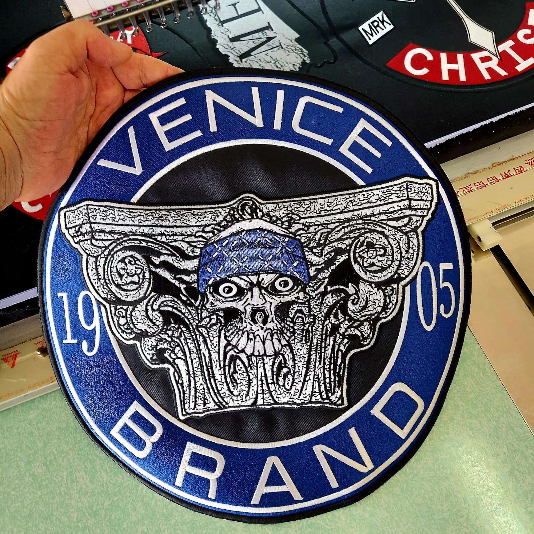 Do custom embroidered patches digitizing and shipped by Adammeck