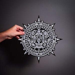 AZTEC CALENDAR large back patch iron on