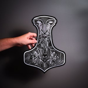 Large Back Patch Thor&#39;s Hammer