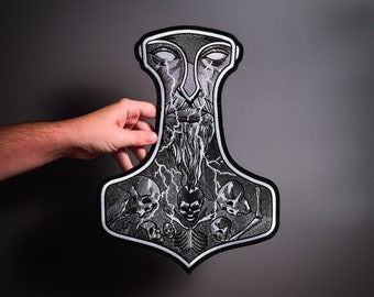 Large Back Patch Thor's Hammer