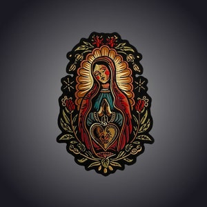 SACRED HEART VIRGIN Mary Patch for Clothing, Backpacks and more
