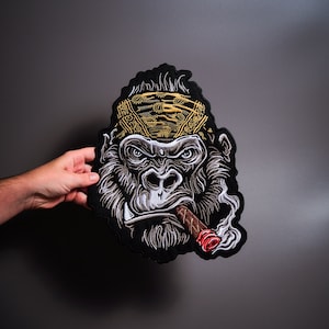 KONG CIGAR Large Back Patch  for custom biker vest