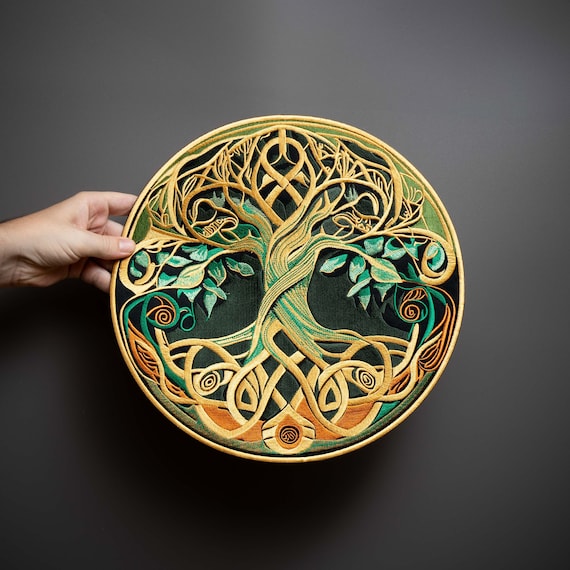 Patches For Clothes Vintage Iron On Patches For Backpacks ZEGINs Yggdrasil The Tree Of Life In Norse Patch Embroidered Badge Iron On Sew On Decorative Patches For Clothes Svelte Patch - Foto 2