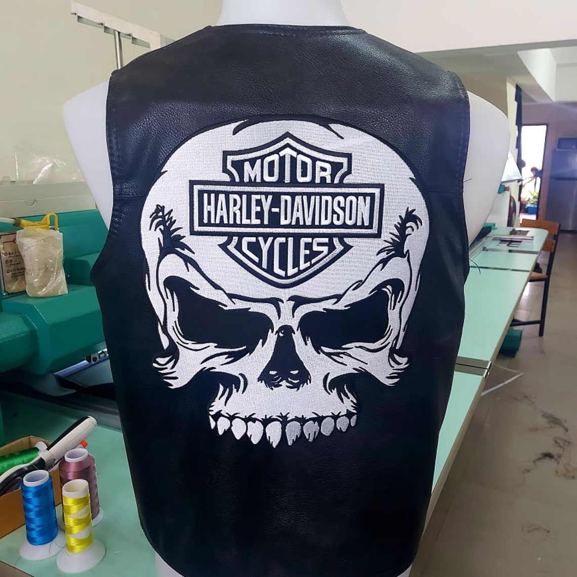 HARLEY dead Large Back Patch for custom biker vest Etsy