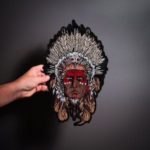 NATIVE INDIAN Large Back Patch for jacket