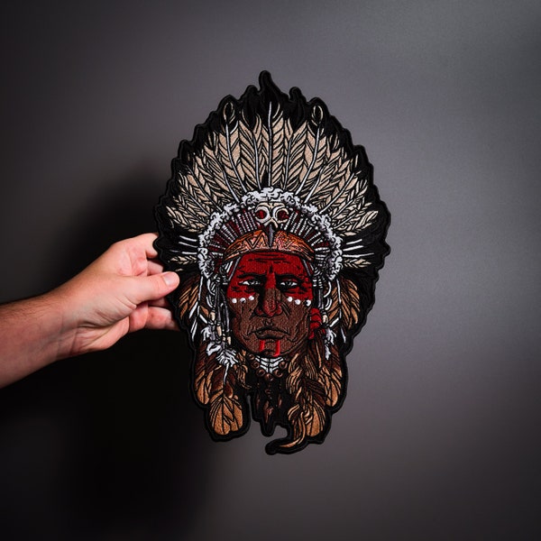 NATIVE INDIAN Grand patch arrière pour veste