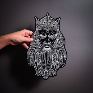 KING ODIN large back patch for vest