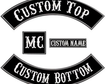 Custom rockers top or bottom, name tag, MC patch, rank tag custom