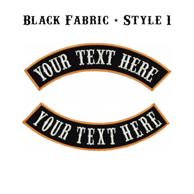 Custom Rocker Patch Back for Bikers Motorcycle Club MC Personalized Name Patch Embroidered Punk Patches for Jackets and Vests Sew On Patch image 4