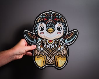 Toppa Ricamata Con Ferro Da Stiro - Tema Pinguino Carino, 8.7x1.3cm, Per Jeans, Cappelli E Borse - Foto 11