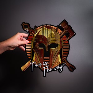 Mandalorian GOUD-patch voor op maat gemaakte kleding