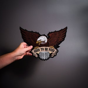 Born to be Free Eagle Large Back Patch for vest