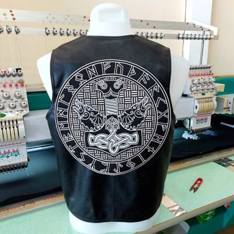 Toppa Patch Vichinga Loki Per Biker - Dimensioni 90x40 Mm, Made In Germany, Per Giacche E Zaini
