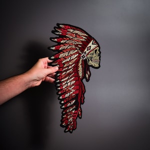 INDIAN SKULL   Patch  for custom biker vest