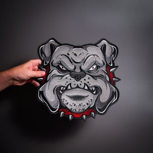 ANGRY BULLDOG Large Back Patch  for custom biker vest