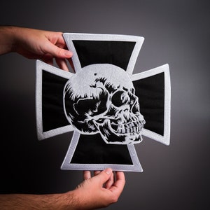 cross biker Patch for custom biker vest