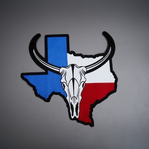 TEXAS FLAG Back Patch for custom biker vest