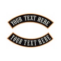 Custom Rocker Patch Back for Bikers Motorcycle Club MC Personalized Name Patch Embroidered Punk Patches for Jackets and Vests Sew On Patch product logo