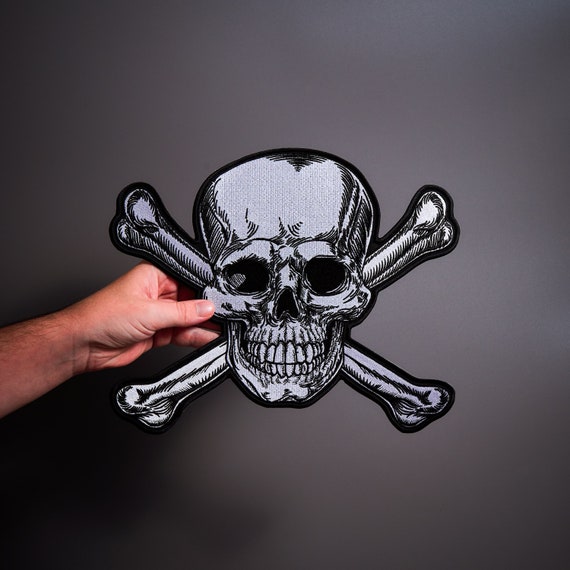 Large skull patches for jackets hot sale