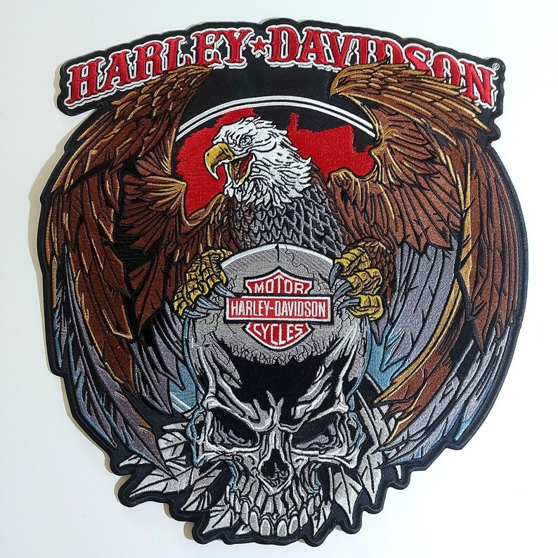 HARLEY EAGLE Large Back Patch for Custom Biker Vest | Etsy