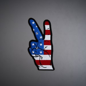 USA PEACE HAND patches, iron on patch for jacket