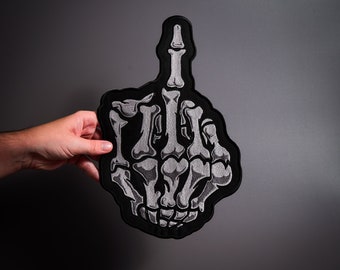 MIDDLE FINGER patches applique for custom clothes