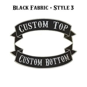 Custom Rocker Patch Back for Bikers Motorcycle Club MC Personalized Name Patch Embroidered Punk Patches for Jackets and Vests Sew On Patch image 6