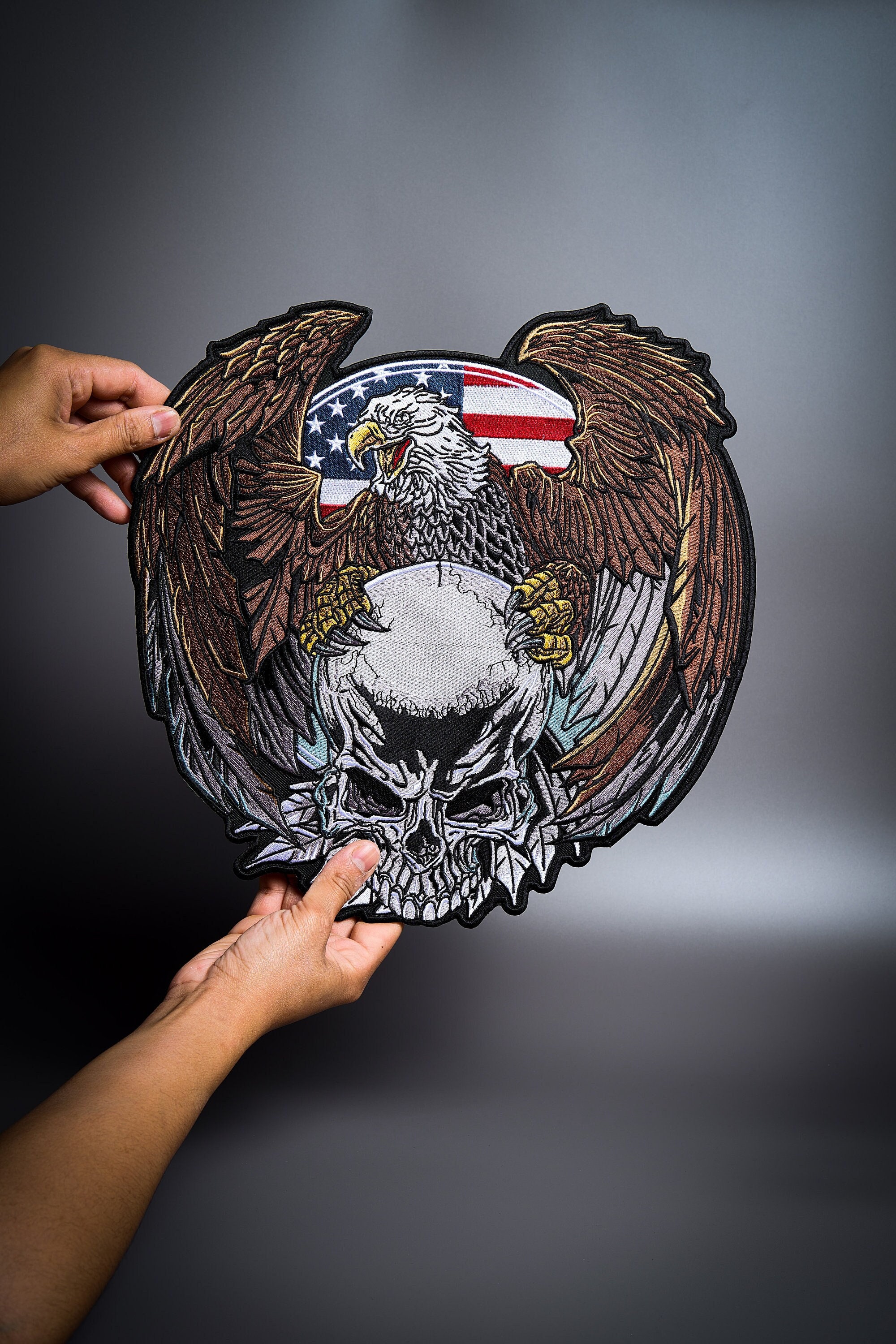 Écusson Brodé Aigle Américain Armée - Patch Punk Rock Moto - Thermo-collable Ou à Coudre - Taille Unique