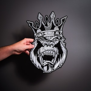 KONG CROWN Large Back Patch  for custom biker vest