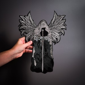 ANGEL SWORD Large Back Patch  for custom biker vest