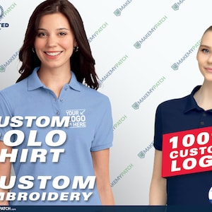 Custom Embroidered Logo Polo Shirt: Men/Women Personalized Design