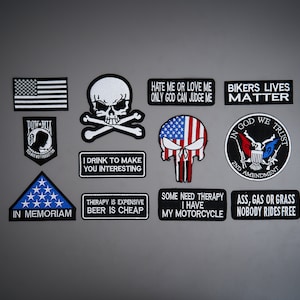 motorcycle Morale patchs set of 12 pieces