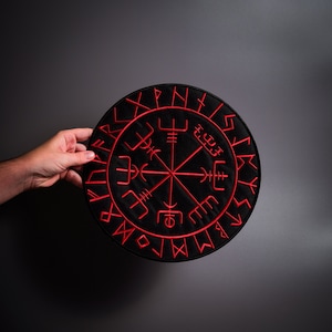 Viking Compass large back patch for custom biker vest