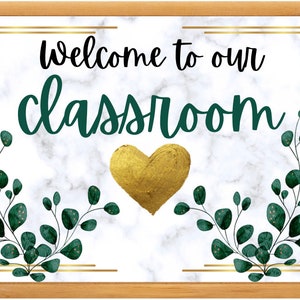 Emerald Marble Classroom Theme Bundle