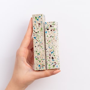 Small Mezuzah with Non Kosher Scroll for Door – Contemporary Self Stick Mezuzah Case from Israel, Jewish Housewarming Wedding Gift