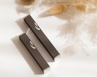 Mezuzah Case with Torah scroll Set, Modern Mezuzah Gray Peel & Stick Back and Waterproof Cover, a Perfect Jewish Gift