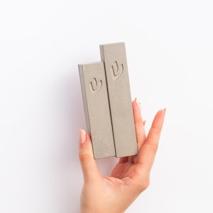Modern Mezuzah with printed Scroll for Door, Self Stick Mezuza Protection Cover for Indoor & Outdoor, Contemporary Home Blessing Jewish Gift