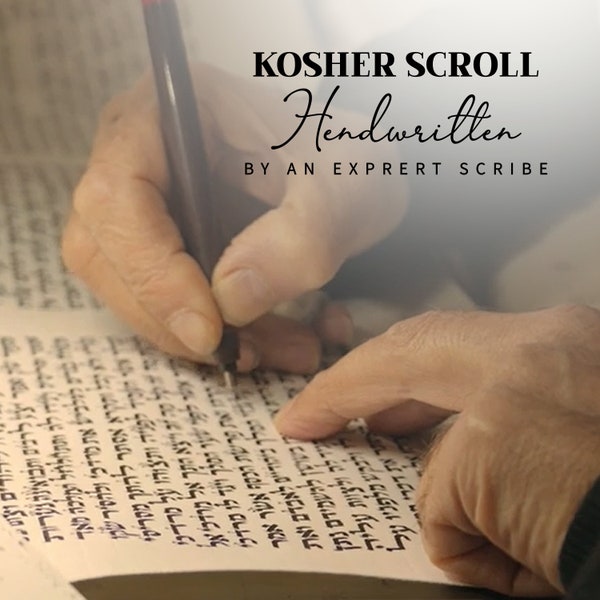 Kosher Mezuzah Scroll Made in Israel, Hand-written by a Certified Jewish Rabbi, 100% Kosher Parchment Paper Shema Prayer