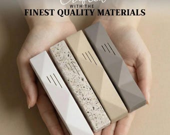 Handcrafted Concrete Mezuzah with Scroll: Modern Jewish Home Decor