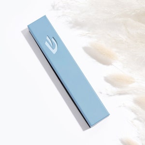 Modern Mezuzah Case, Self Stick Mezuzah with scroll for door, Jewish 5 Inch Mezuzah Cover with a Gift Box for Indoor and Outdoor
