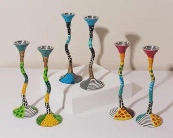Conjunto de porta-velas colorido – Loopy Series