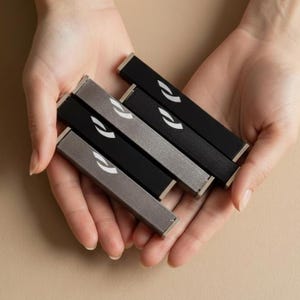 Modern Mezuzah Case with non kosher scroll + Double-Sided Adhesive