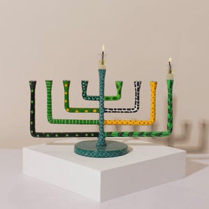 Spectacular Hanukkah Menorah – NOLA Model, Illuminates the Holiday, Perfect Design Item & Gift, Hanukkah Gift, Jewish Art, Chanukah Decor