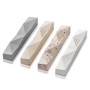Handcrafted Modern Mezuzah for Door with Printed Scroll | contemporary Israel Judaica Gift Jewish Art for Home | Available in 4 and 6 Inches