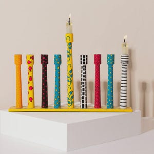 Elegant Hanukkah Menorah – Line Model, Clean Lines, Perfect Holiday Gift, Hanukkah Gift, Chanukah Decor, Jewish Art, Modern Menorah